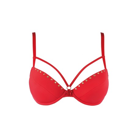 Soutien-gorge push-up rouge V-10351 - Axami