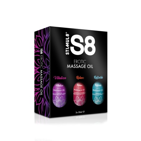 Coffret huiles de massage S8 3x50ml