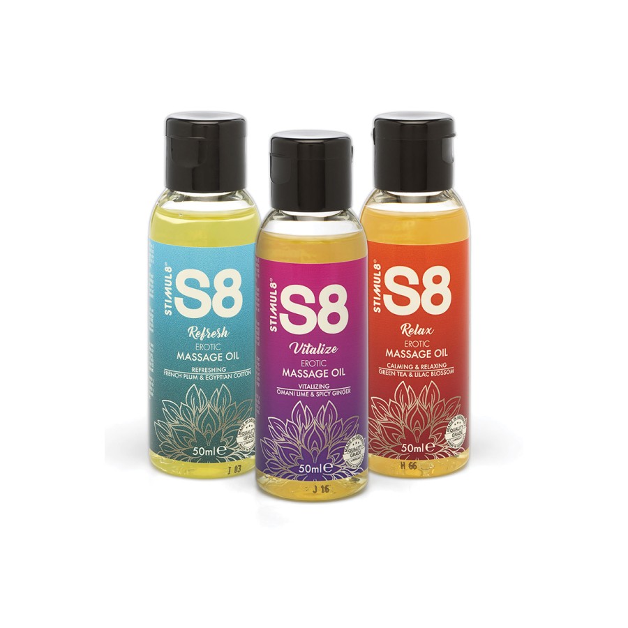 Coffret huiles de massage S8 3x50ml