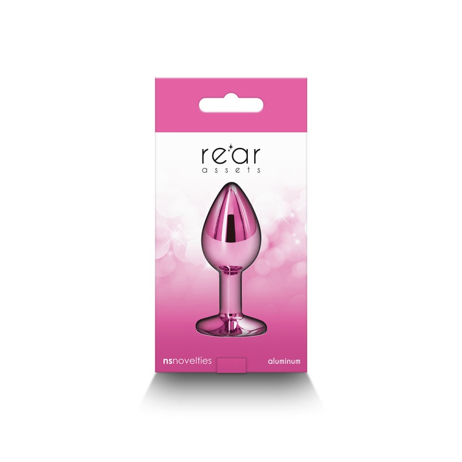 Plug bijou aluminium chromé rose S