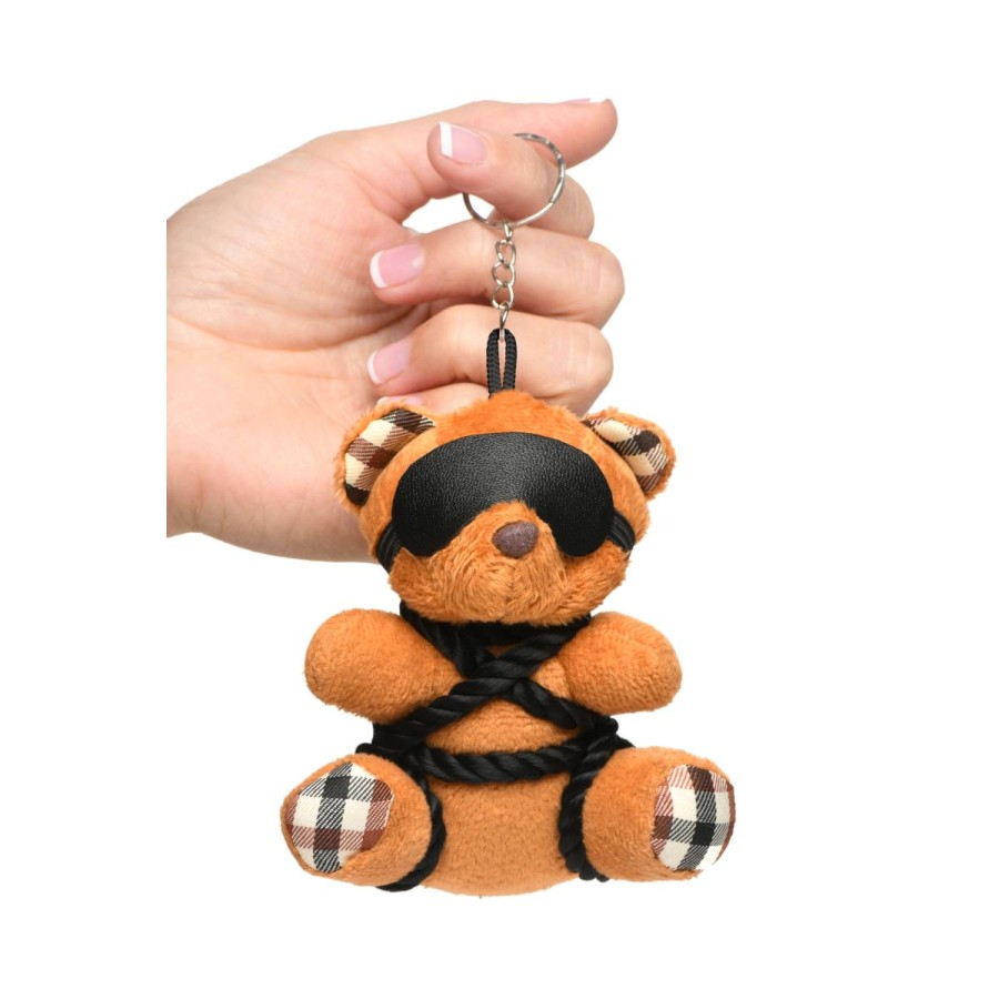 Porte-clés Teddy Bear en tenue Bondage