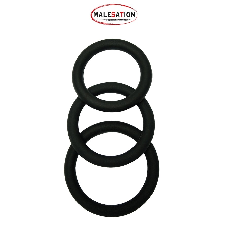 Set 3 CockRings silicone - Malesation