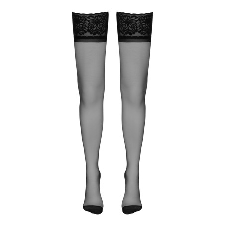 Bas autofixants couture noir 1 - Cotelli Legwear