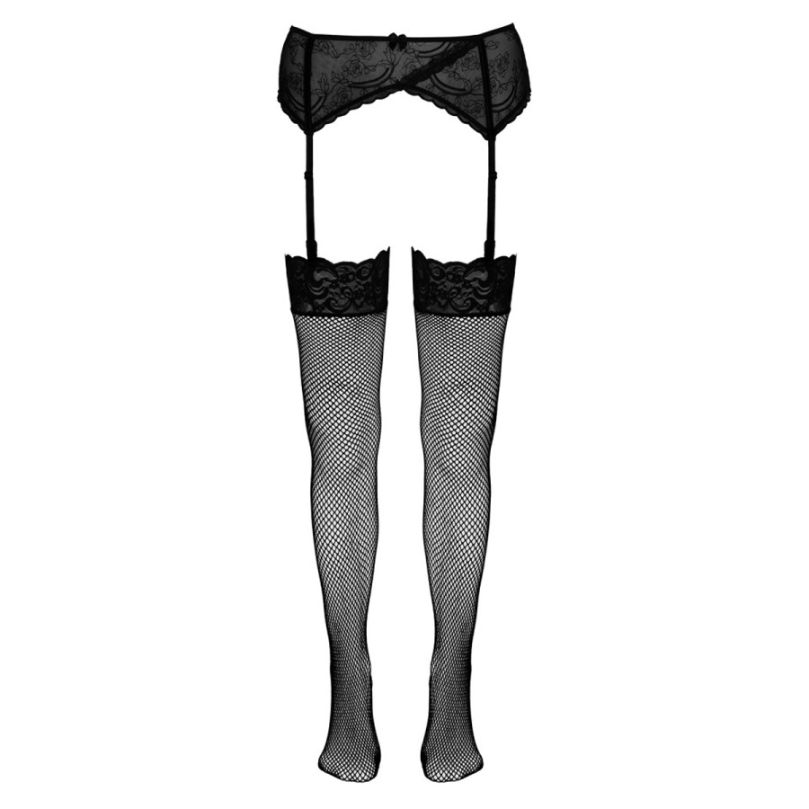 Bas résille noir - Cotelli Legwear