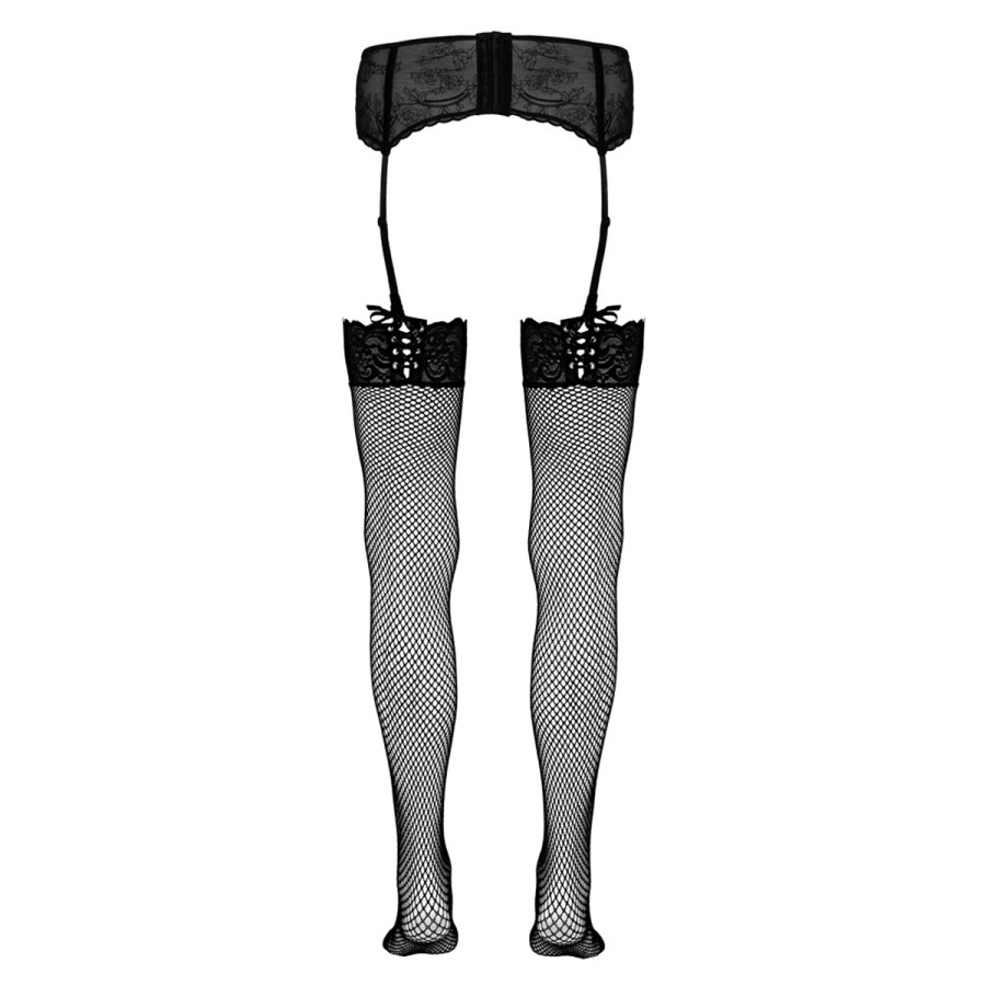 Bas résille noir - Cotelli Legwear