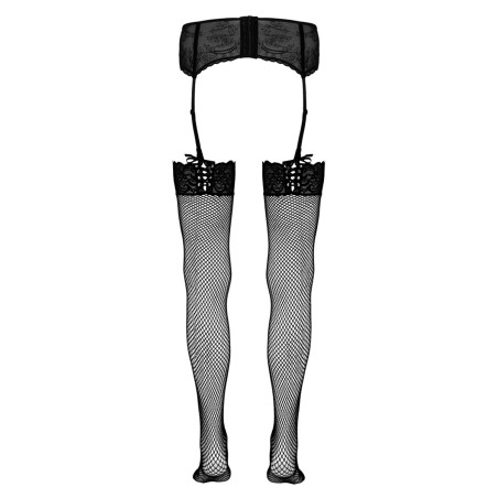 Bas résille noir - Cotelli Legwear