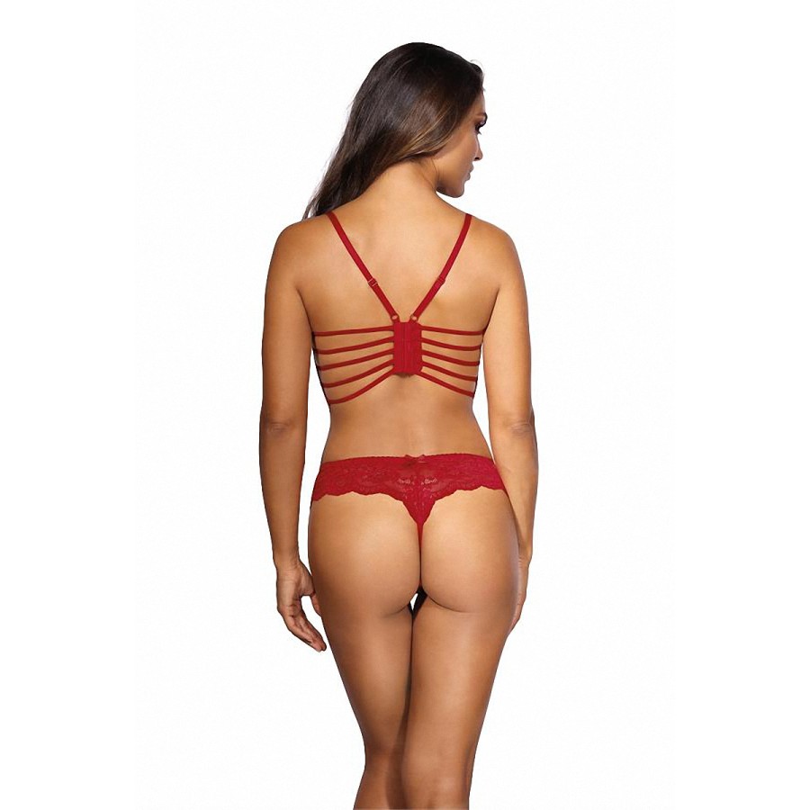 Soutien-gorge dentelle rouge V-9691 - Axami