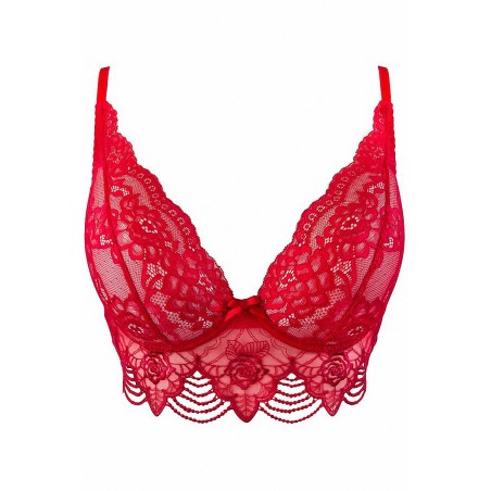 Soutien-gorge dentelle rouge V-9691 - Axami