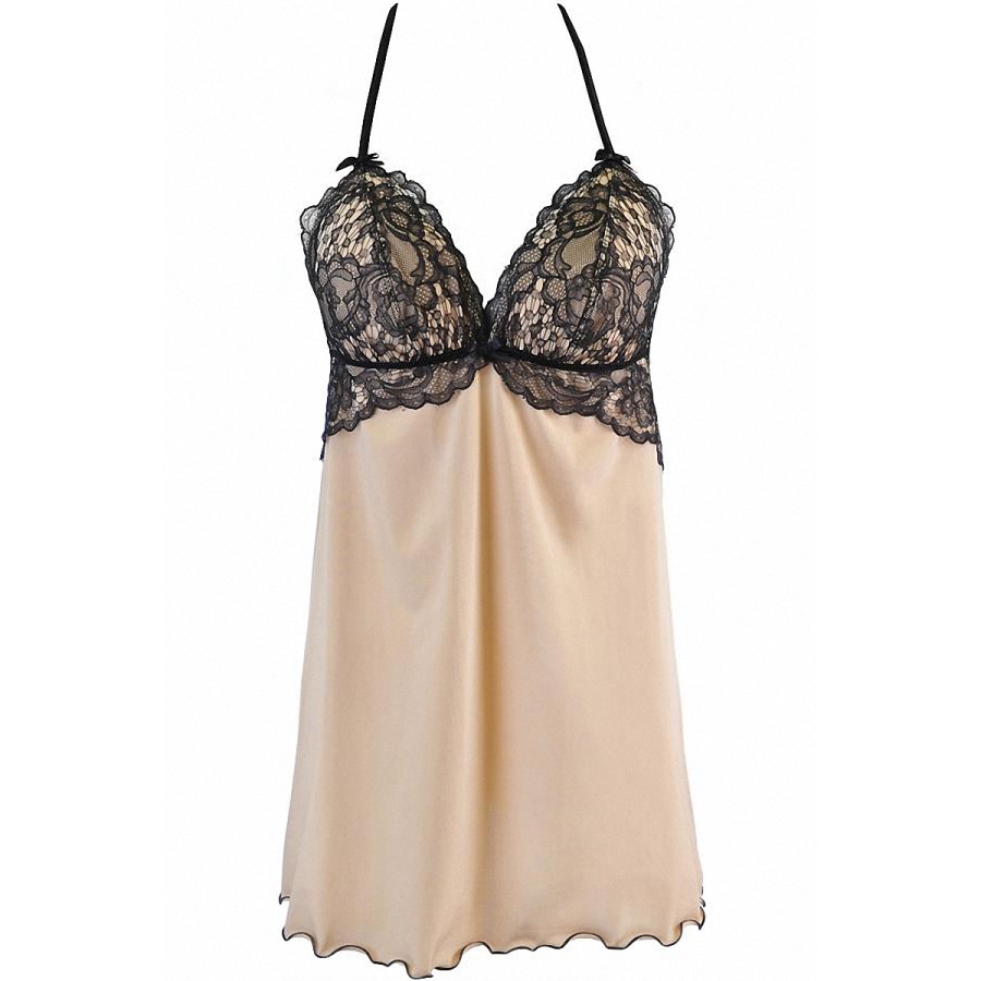 Nuisette en jersey beige V-10539 - Axami