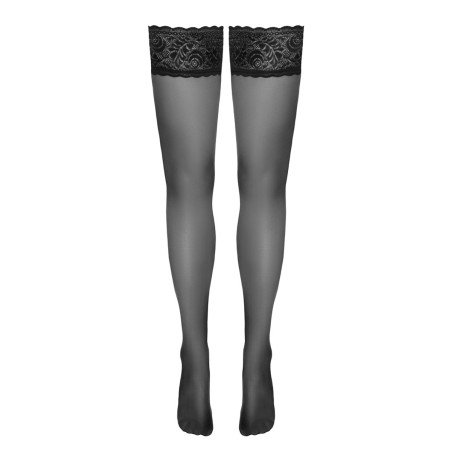 Bas autofixants noir Hold up - Cotelli Legwear