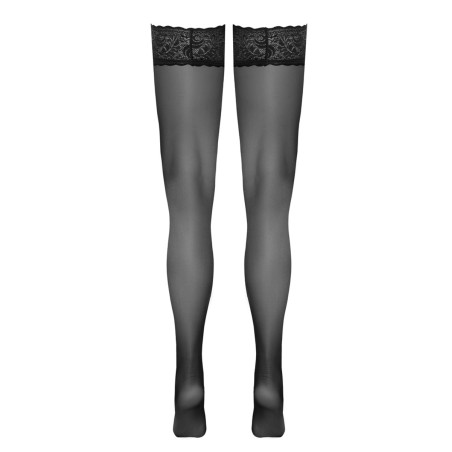 Bas autofixants noir Hold up - Cotelli Legwear