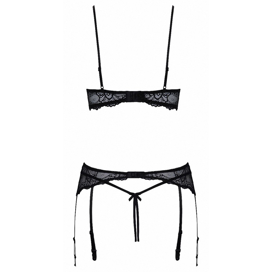 Ensemble lingerie ouverte noir - Cotelli Lingerie