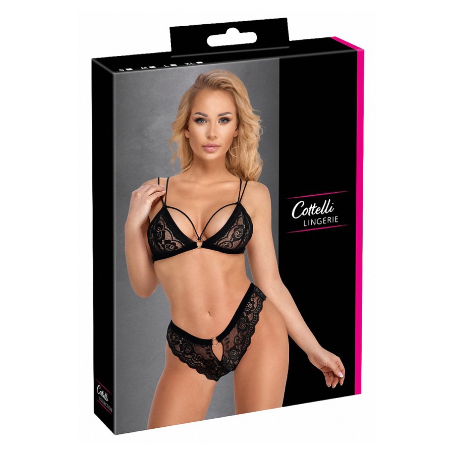 Ensemble coquin noir 2 pièces - Cottelli Lingerie